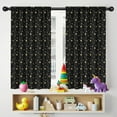 thumbnail image 5 of Blackout Kids Curtains,Black Gold Star Pattern Childrens Insulated Curtains Set Of 2,Bedroom Essentials,Toddler Room Decor 42x54in(106x137cm), 5 of 5
