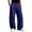 Navy, variant on FGVCTG Men's Baggy Sweatpants, Solid Color Elastic Drawstring Wide Leg Jogging Pants with Pockets, Open Bottom Casual Sweat Pants for Everyday Wear Light Gray M