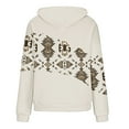 thumbnail image 6 of Aboser Ethnic Aztec Hoodies for Women Retro Geometric Graphic Sweatshirt with Pocket Western Tribal Hooded Shirts Loose Long Sleeve Hoodie, 6 of 7