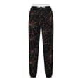 thumbnail image 4 of Plcasen Women Halloween Spider‑Web Print Drawstring Jogger Pants, Loose Casual Pants With Pockets, 4 of 5
