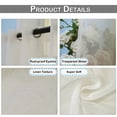 thumbnail image 5 of Rosnek Outdoor Linen Sheer Curtains for Patio Waterproof 52 x 96inch Grommet Semi-Sheer Voile Drape for Living Room, Porch, Pergola, Gazebo, Beige, 1 Panel, 5 of 7