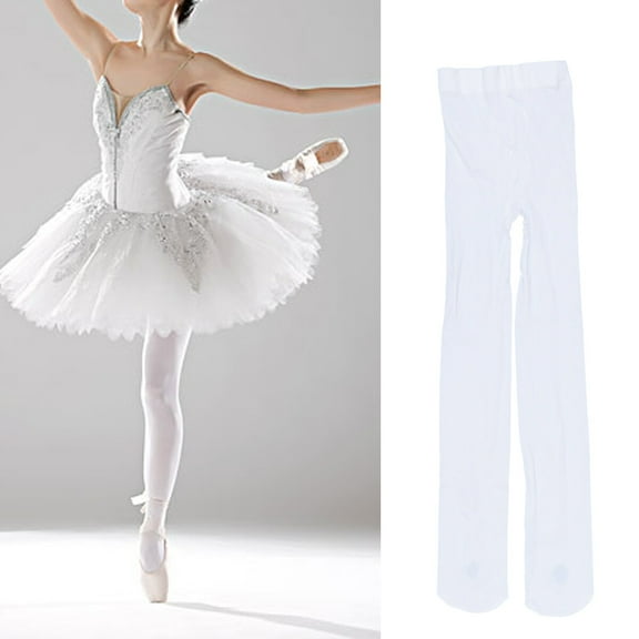 ORDDIART 1Pcs Dance Tights for Women Girls White Nylon Comfortable Wearing Great Elasticity M