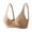 Khaki, variant on Women's Bra Wireless V Neck Comfort Soft Bra Push Up Seamless Bra Adjustable Lightly Padded Breasts Bralette
