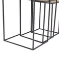 thumbnail image 3 of DecMode 20" x 24" Gold Aluminum Geometric Accent Table with Black Stands, 3-Pieces, 3 of 9