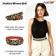 thumbnail image 3 of SUOSDEY Plus Size Leopard Belt for Women Fashion Leather Belt with Gold Curved Pin Buckle, 3 of 7