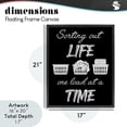 thumbnail image 3 of Sorting Out Life Laundry Black Framed Floater Canvas Wall Art, design by Marcus Prime, 3 of 10