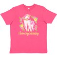 thumbnail image 3 of Inktastic I Love My Mommy Unicorn with Pink and Yellow Flowers Youth T-Shirt, 3 of 5