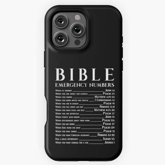 Bible Emergency Numbers Phone Case for iPhone 16 15 14 13 12 11 Pro Max M890216