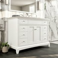 thumbnail image 2 of Eviva Elite Stamford 42"W x 22"D White Bathroom Vanity with Double Ogee Edge White Quartz Vanity Top and Oval Undermount Sink, 2 of 7