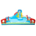 thumbnail image 4 of Tobogán con tobogán y piscina, portería de fútbol, red de voleibol, piscina, saltador inflable que rebota, 4 of 8
