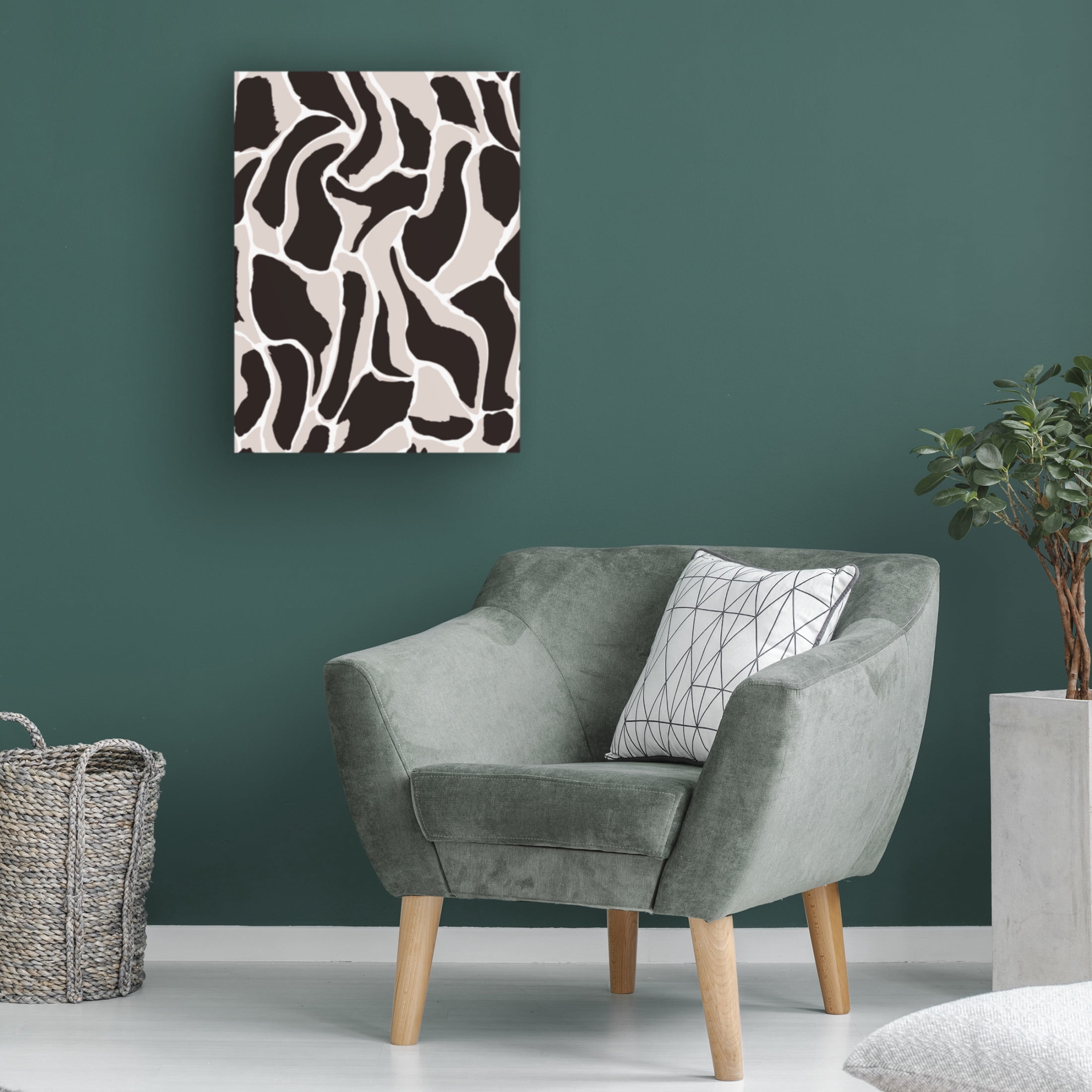 Canvas Wall Art - Treechild 'Beige And Brow Animal Pattern' Wall Art for Living Room, Bedroom, or Office D?cor by Trademark Fine Art - 18 x 24 Inches