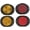 Black Body, variant on 4 Military Vehicle Reflectors- 2 each Red/Amber Lens + Green Body