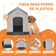 thumbnail image 2 of Casa para Perro Poli Pets Berlín Chica Gris con Piso Elevado, Rejillas de Ventilación y Techo Inclinado, 2 of 6