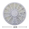 thumbnail image 3 of 200Pcs/Box Mixed Sizes Flat Back Pearls Nail Decoration Pearl Cabochons 2mm/3mm (Beige), 3 of 3