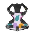 thumbnail image 4 of XMXY No Pull Dog Harness, Pumpkin Pink Orange Retro Adjustable Reflective Pet Harness with Oxford Vest, X-Large Size, 4 of 9