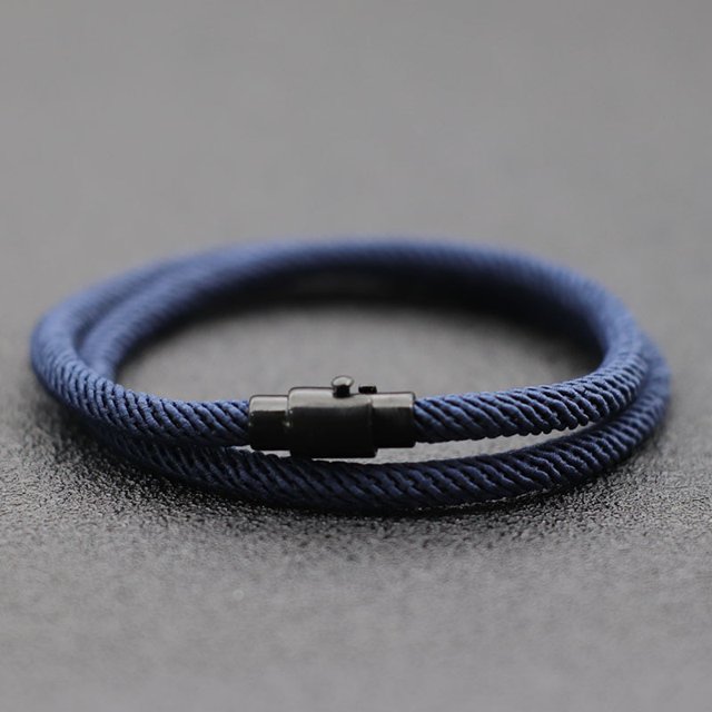 Pulsera de cuerda minimalista para Hombre, brazalete de supervivencia de doble capa, accesorios de regalo para novio, hebilla magnética, nuevo