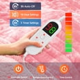 thumbnail image 3 of PMONPA Electric Heated Blanket, 51"x61" Heating Blanket for Adult, Soft Flannel & Sherpa, 10 Heating Levels & 1-8 Hours Auto off, Light Pink, 3 of 8