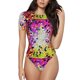 thumbnail image 1 of Fotbe Colorful Tie Dye Stained Glass 3 Body de Mujer con Cuello Redondo y Mangas Cortas, Sin Mangas Ajustado, Suave, Cómodo y Básico-X-Large, 1 of 7