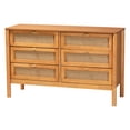 thumbnail image 6 of Baxton Studio Jenn Brown Wood Japandi 4-Piece Queen Size Bedroom Set, 6 of 14
