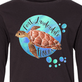 thumbnail image 4 of Inktastic Fort Lauderdale, Florida Swimming Sea Turtle with Bubbles Long Sleeve Youth T-Shirt, 4 of 5