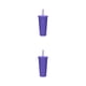 thumbnail image 2 of Botella de agua Injueey Frasco al vacío con pajitas 2Conjunto Morado oscuro, 2 of 6