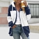 thumbnail image 1 of Sudadera con capucha y manga larga para mujer, informal, con cuello en V y cremallera, para exteriores y chaquetas, 1 of 5