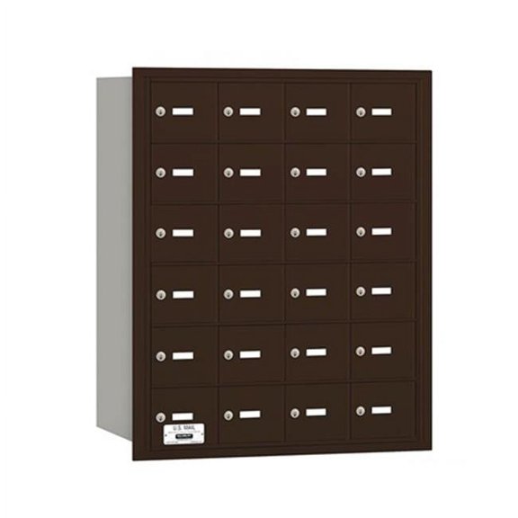 Salsbury 3624ZRU Salsbury 4Bplus Horizontal Mailbox 24 A Doors - Bronze - Rear Loading - Usps Access