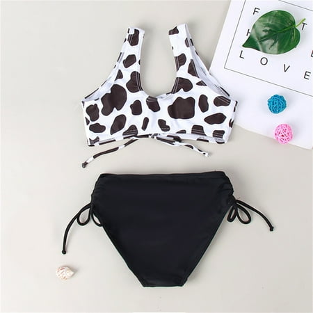 

dmqupv Bathing Suits Size 11 Kids Baby Girls Bathing Suit Halter Top Bottoms Swimming Shorts Girls 14-16 Bathing Suits Black 2-3 Years