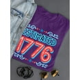 thumbnail image 3 of Estimated 1776 Cartoon Banner T-Shirt Women -Image by Shutterstock, Female XX-Large, 3 of 4