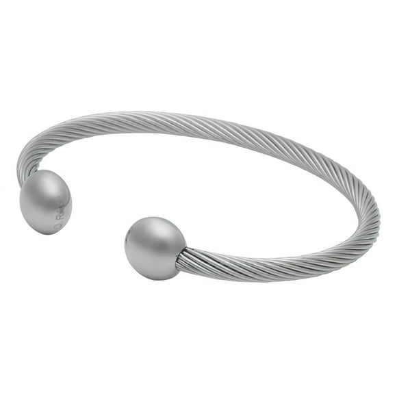 QRay Silver Deluxe Men Women C-Shaped Health Wellness Bracelet