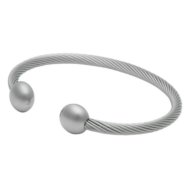 QRay Silver Deluxe Men Women C-Shaped Health Wellness Bracelet
