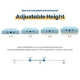 thumbnail image 5 of Newentor Set of 1 Adjustable Memory Foam Pillow, Ergonomic Four Height Settings (3.5"/4.2"/4.6"/5.5") Standard Pillow, Bed Pillow for Side and Back Sleepers, White, 5 of 10
