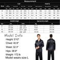 thumbnail image 5 of Aisomnus Men's Silk Pajama Set | Silk Satin | Long Sleeve Jacket and Pants | Button Pajama Set -XL, 5 of 8