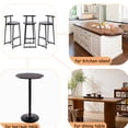 thumbnail image 4 of 27''h , Modern Kitchen Chairs, Black Seat, Metal Legs, Fascinating And Stylish For Counters Attractive, 4 of 7
