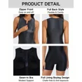 thumbnail image 2 of ANFERRY One Piece Tummy Control Swimsuit for Women Color Blocked Boyleg Sports Swimwear Zipper Bathing Suits, 2 of 7
