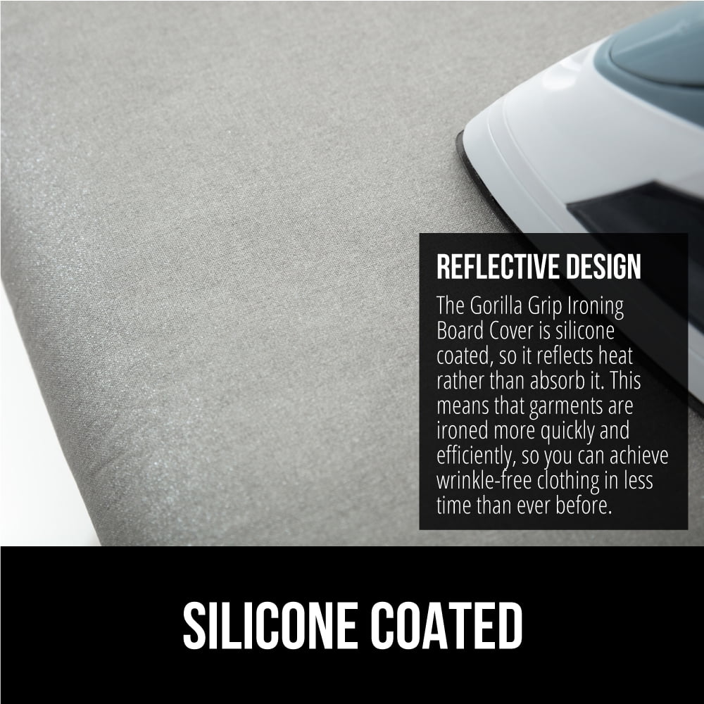 GORILLA GRIP Scorch Resistant Ironing Board Cover with Silicone Coating - Thumbnail 5