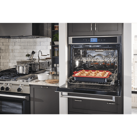 KitchenAid - Smart Oven+ 30" Built-In Single Electric Convection Wall Oven - Stainless Steel