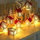 thumbnail image 4 of Guirnalda de luces de madera de 2 m con diseño de árbol de Navidad hueco | Luces LED blanco cálido | 10 casas | Alimentación por batería o USB, 4 of 5