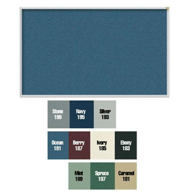 Ghent 1634-185 36 in. x 48 in. Aluminum Frame Vinyl Tackboard - Ivory