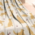 thumbnail image 3 of Golden Retriever with Bones and Paws Blanket,Comfortable Soft Flannel Throw Blanket,All Season,Warm Lightweight Blankets for Sofa Bed Couch Living Room Chair,40"x50", 3 of 4