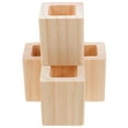 thumbnail image 2 of WEUVEB 4Pcs Khaki Solid Wood Furniture Feet Risers for Sofa Bed Table Height Increase, 2 of 8