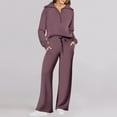 thumbnail image 4 of MSJUHEG two piece sets for women,2 piece sets for women fall,workout sets,Two Piece Outfits Set Wide Leg Sweatpant Set Tracksuit,lounge sets for women,sweatsuits women 2 piece outfit Wine 2XL, 4 of 7
