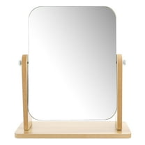Pawsdot Swivel Tabletop Makeup Mirror in Beige with Quality Construction