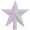 White, variant on Christmas 7.87 Inch Tree Topper Glittered Star Decoration, Glitter Treetop Holiday Home Décor