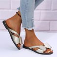 thumbnail image 4 of Sandalias de playa planas con lazo decorativo y puntera abierta para mujer Wmkox8yii ytu6959, 4 of 6