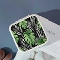 thumbnail image 4 of Autua Leafy Pattern Christmas Gifts Jewelry Box for Women - Compact Travel Jewelry Organizer for Necklace, Ring, Earring - 6 Slots, 3 Hooks, Zipper Closure - Small Size, Big Space White, 4 of 5