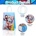 thumbnail image 5 of Bolsas de papel para envolver dulces y regalos de Spidey y sus increíbles amigos, bolsas para baby shower, suministros de decoración para fiestas de cumpleaños de Spiderman, 5 of 5