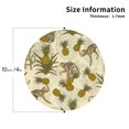 thumbnail image 2 of Pofeuu Monkeys and Pinealpples Print Coasters for Drinks, 4Pack PU Leather Coasters, Bar Drink Coasters for Tabletop Protection, Furniture from Damage-Round Shape, 2 of 6