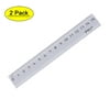 15cm Plastic Straight Ruler Metric Measuring Tool Clear 2 Pack
