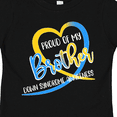 thumbnail image 4 of Inktastic Proud of My Brother Down Syndrome Awareness Heart Ribbon Boys or Girls Toddler T-Shirt, 4 of 5